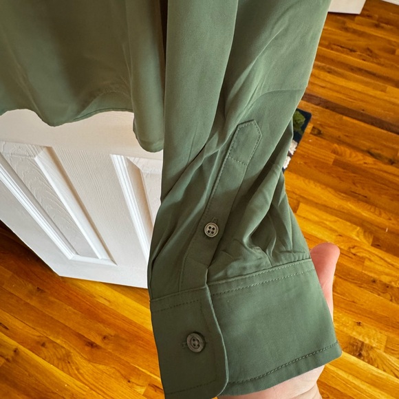J. Crew Women's Sage Green Blouse - Picture 3 of 4